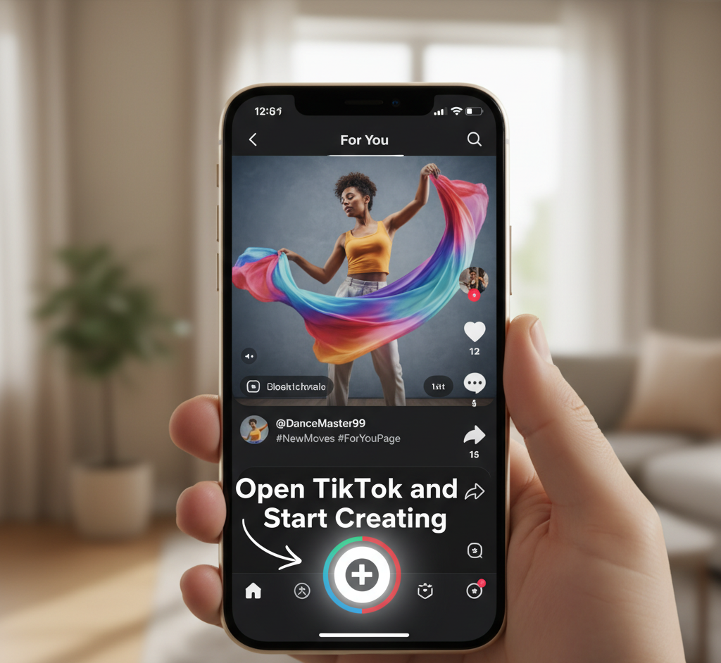 Open TikTok and Start Creating