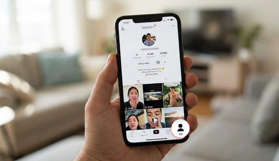 Open TikTok And Access Your Profile