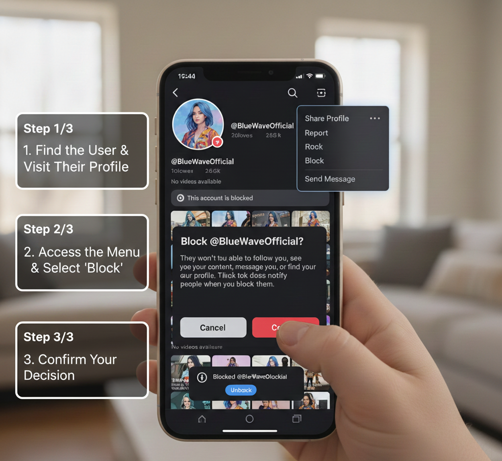 how to block someone on tiktok