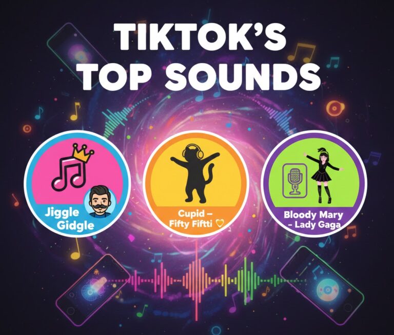 Chart showing the most used TikTok sounds in 2026, led by Beat Automotivo Tan Tan Tan Viral with 40 million videos.
