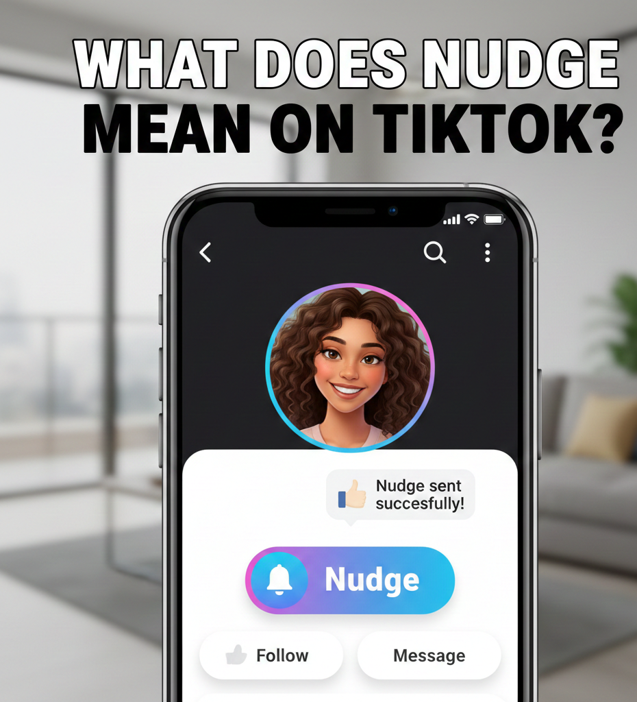 TikTok nudge feature explained as a follower tool to send gentle reminders requesting creators to post new content, accessible via bell icon on followed creator profiles, limited to one nudge per creator within specific timeframes to prevent spam, creators receive notifications showing which followers nudged them, and nudges signal engagement to TikTok's algorithm similar to likes and comments.