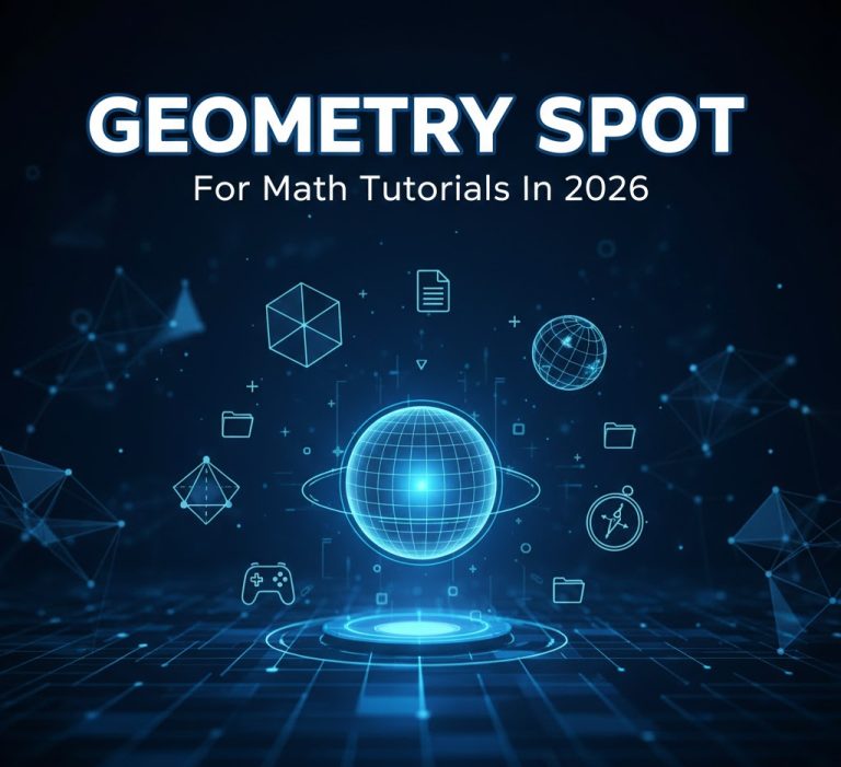 Geometry Spot educational platform offering geometry tutorials and unblocked math-related games in 2026