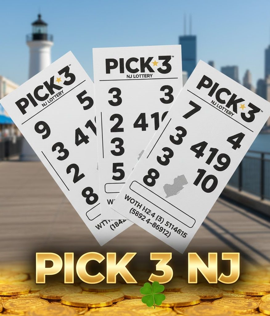 Pick 3 New Jersey lottery game overview with betting options and draw times