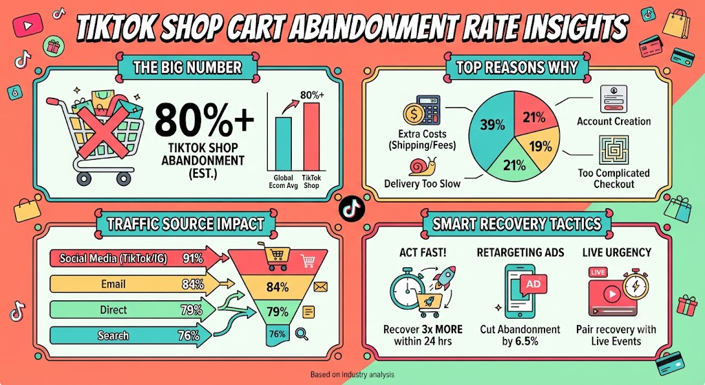 TikTok Shop Cart Abandonment Rate Statistics 2026